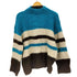 ザラ ZARA ハイネックアクリルボーダーニット レディース import:M