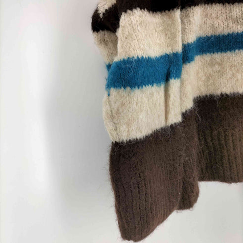 ザラ ZARA ハイネックアクリルボーダーニット レディース import:M