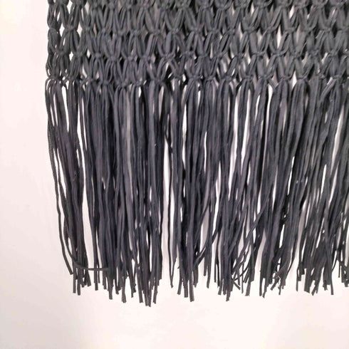 プリーツプリーズイッセイミヤケ PLEATS PLEASE ISSEY MIYAKE 08SS 編み込みデザイン フリンジ プリーツスカート レディース JPN:1