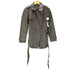 Gun Flap Double Breasted Lamb Leather Balmacaan Coat 羊革 ラムレザー ガンフラップ ダブル バルマカーン ステンカラーコート レディース import:M