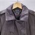 Gun Flap Double Breasted Lamb Leather Balmacaan Coat 羊革 ラムレザー ガンフラップ ダブル バルマカーン ステンカラーコート レディース import:M