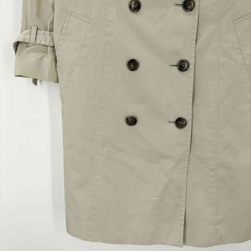 ニジュウサンク 23区 Gun Flap Double Breasted Balmacaan Coat 裏地背抜き ガンフラップ ダブルブレスト バルマカーン ステンカラー コート レディース 46