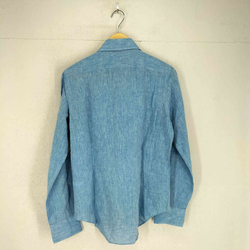 バーニーズニューヨーク BARNEYS NEWYORK リネン ホリゾンタルカラーシャツ メンズ import:S