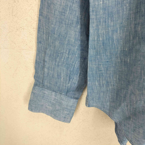 バーニーズニューヨーク BARNEYS NEWYORK リネン ホリゾンタルカラーシャツ メンズ import:S