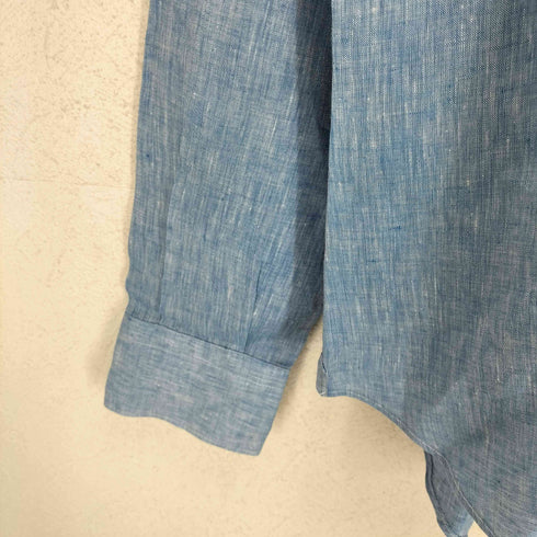 バーニーズニューヨーク BARNEYS NEWYORK リネン ホリゾンタルカラーシャツ メンズ import:S