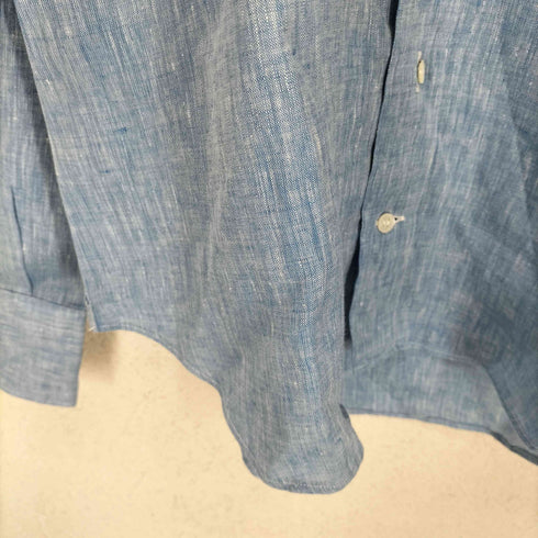 バーニーズニューヨーク BARNEYS NEWYORK リネン ホリゾンタルカラーシャツ メンズ import:S