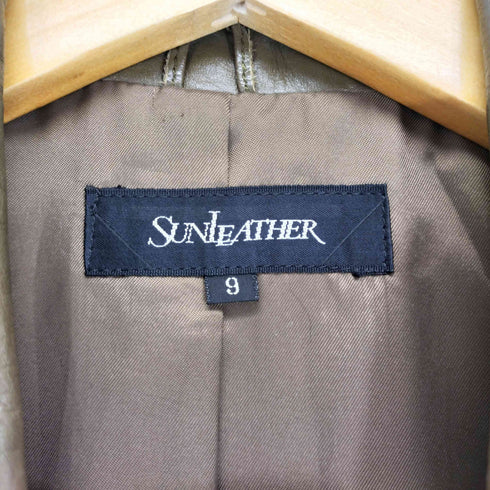SUN LEATHER CAW LEATHER カウレザーダブルテーラードジャケット レディース 9