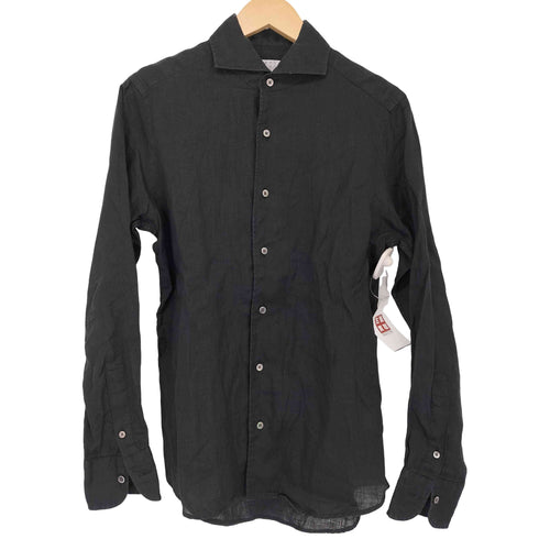 バーニーズニューヨーク BARNEYS NEWYORK リネン ホリゾンタルカラーシャツ メンズ import:S