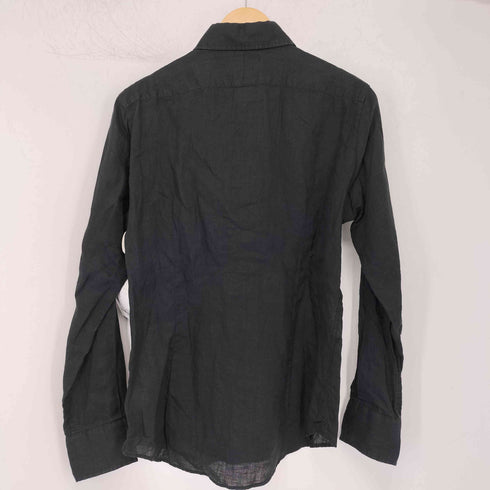 バーニーズニューヨーク BARNEYS NEWYORK リネン ホリゾンタルカラーシャツ メンズ import:S