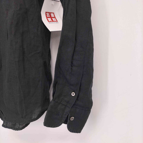 バーニーズニューヨーク BARNEYS NEWYORK リネン ホリゾンタルカラーシャツ メンズ import:S