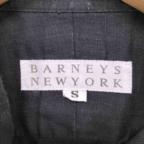 バーニーズニューヨーク BARNEYS NEWYORK リネン ホリゾンタルカラーシャツ メンズ import:S