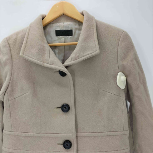 アイシービー ICB CASHMERE&Merino Wool Balmacaan Coat カシミア混 メリノウール スタンドカラー コート レディース JPN:11号