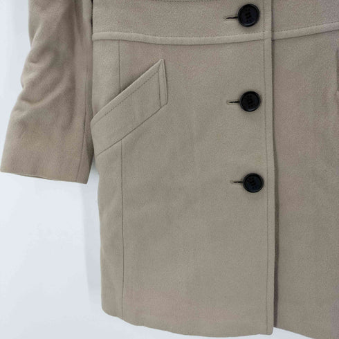 アイシービー ICB CASHMERE&Merino Wool Balmacaan Coat カシミア混 メリノウール スタンドカラー コート レディース JPN:11号