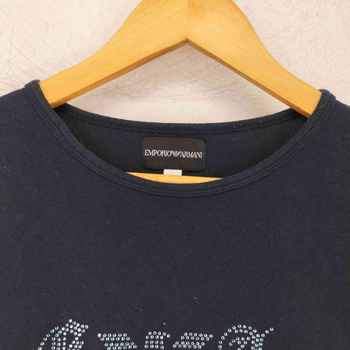 エンポリオアルマーニ EMPORIO ARMANI Y2K ラインストーン クルーネックTシャツ レディース import:M