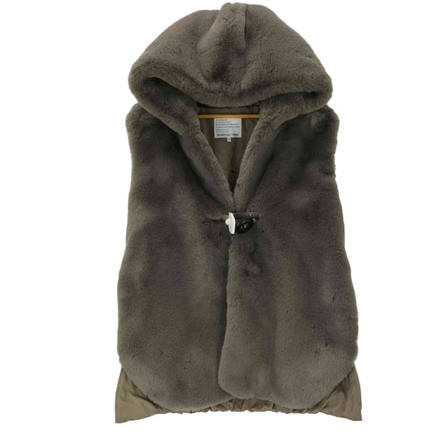 マーシャルテル MARECHAL TERRE 25AW エコファー ロング ジレ フーディー ダウン ベスト キルティング レディース JPN:2