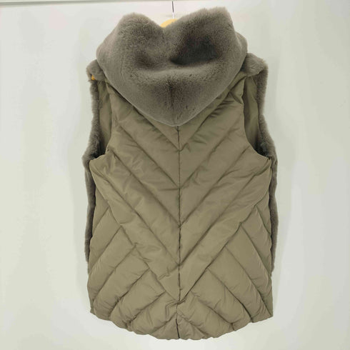 マーシャルテル MARECHAL TERRE 25AW エコファー ロング ジレ フーディー ダウン ベスト キルティング レディース JPN:2