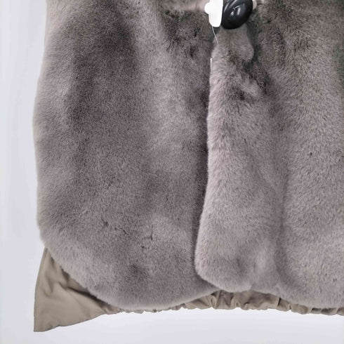 マーシャルテル MARECHAL TERRE 25AW エコファー ロング ジレ フーディー ダウン ベスト キルティング レディース JPN:2