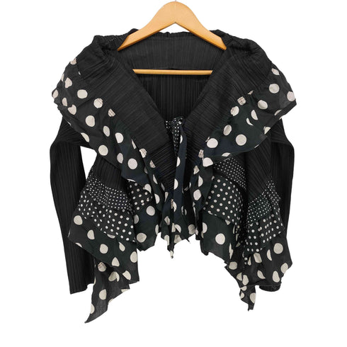 プリーツプリーズイッセイミヤケ PLEATS PLEASE ISSEY MIYAKE 04AW Pleated Polka Dot Cardigan プリーツ ポルカ ドット カーディガン レディース JPN:3