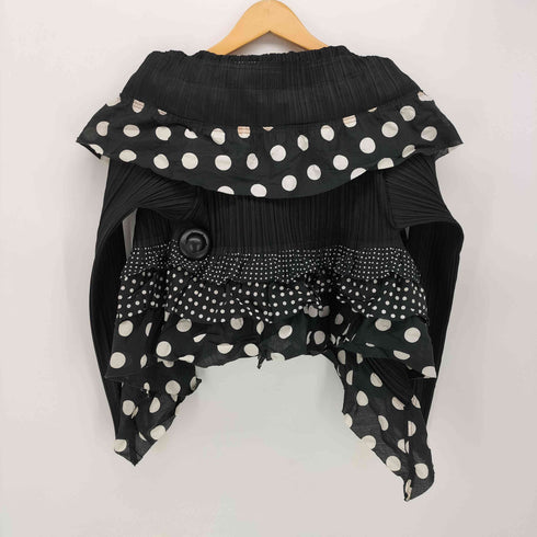 プリーツプリーズイッセイミヤケ PLEATS PLEASE ISSEY MIYAKE 04AW Pleated Polka Dot Cardigan プリーツ ポルカ ドット カーディガン レディース JPN:3