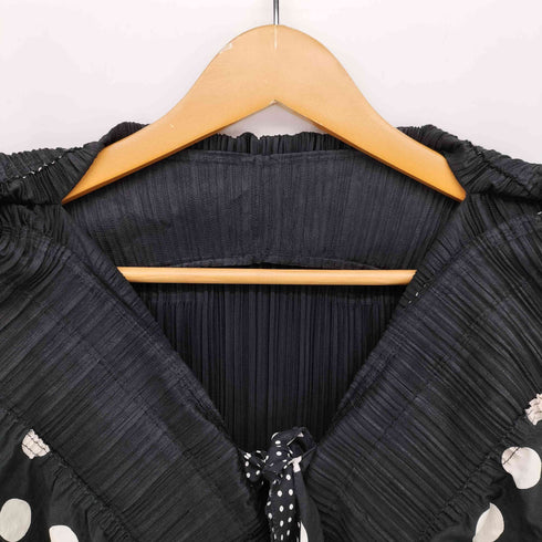 プリーツプリーズイッセイミヤケ PLEATS PLEASE ISSEY MIYAKE 04AW Pleated Polka Dot Cardigan プリーツ ポルカ ドット カーディガン レディース JPN:3