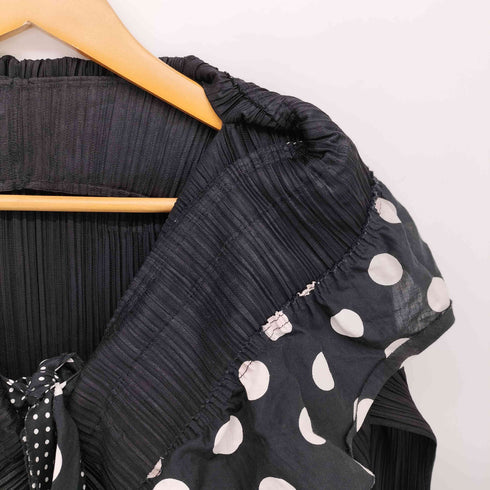 プリーツプリーズイッセイミヤケ PLEATS PLEASE ISSEY MIYAKE 04AW Pleated Polka Dot Cardigan プリーツ ポルカ ドット カーディガン レディース JPN:3