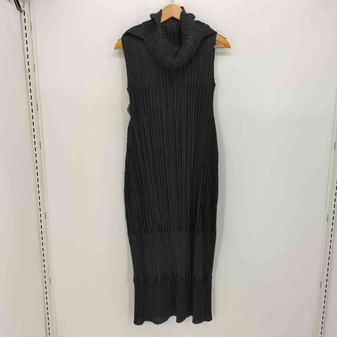 プリーツプリーズイッセイミヤケ PLEATS PLEASE ISSEY MIYAKE 02AW オフタートル プリーツ ロングワンピース レディース JPN:2