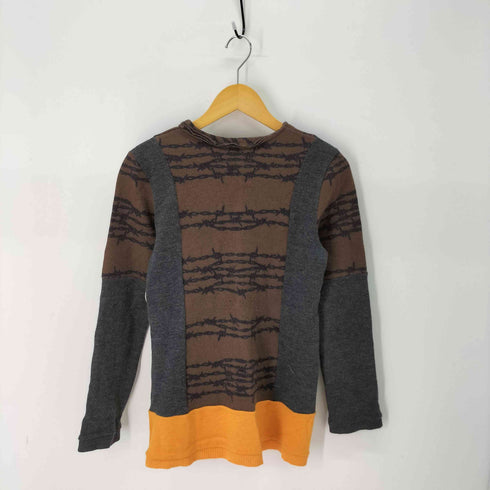 アンダーカバー UNDERCOVER 1996AW WIRE期 有刺鉄線 ワイヤー 切替 ウールニット カットソー メンズ