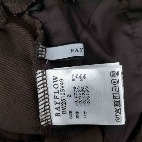 ベイフロー BAYFLOW 25AW モールジョガーパンツ レディース JPN:2