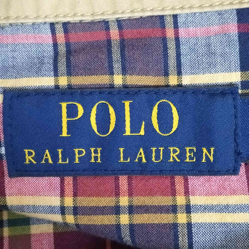 ポロラルフローレン POLO RALPH LAUREN 裏地チェック スモールポニー刺繍 スウィングトップ メンズ import:L
