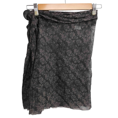 イッセイミヤケ ISSEY MIYAKE 総柄 シアー オーバースカート レイヤード レディース JPN:2