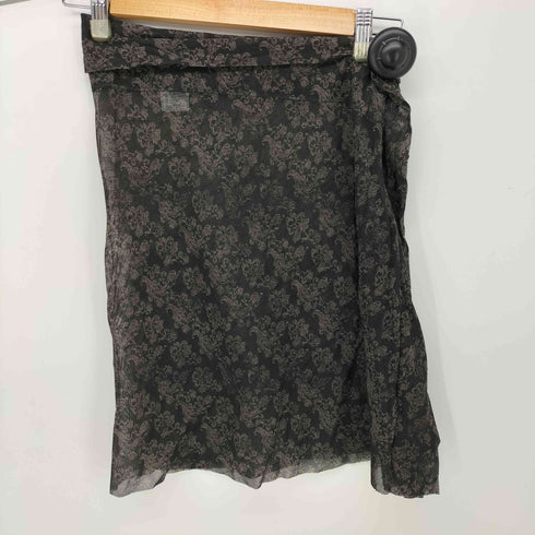 イッセイミヤケ ISSEY MIYAKE 総柄 シアー オーバースカート レイヤード レディース JPN:2