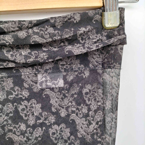 イッセイミヤケ ISSEY MIYAKE 総柄 シアー オーバースカート レイヤード レディース JPN:2