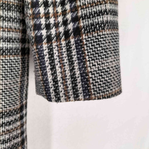 ザラ ZARA WOMEN チェック柄1Bチェスターコート レディース S