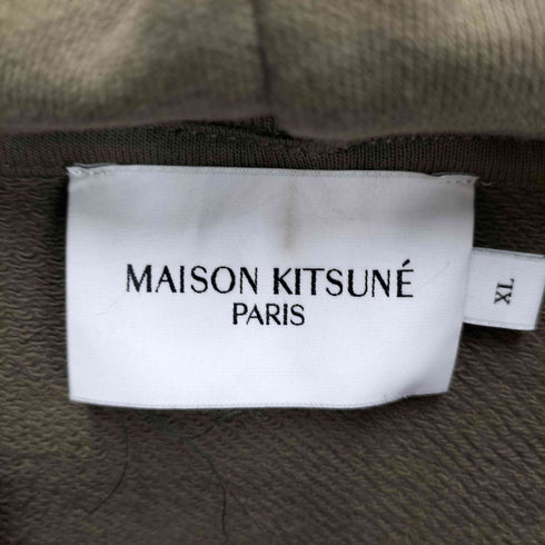 メゾンキツネ MAISON KITSUNE LOGO HOODIE フロントプリント プルオーバーパーカー メンズ JPN:XL