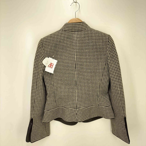 アルマーニコレツィオーニ ARMANI COLLEZIONI 千鳥格子 パイピング ウールジャケット レディース EUR:40
