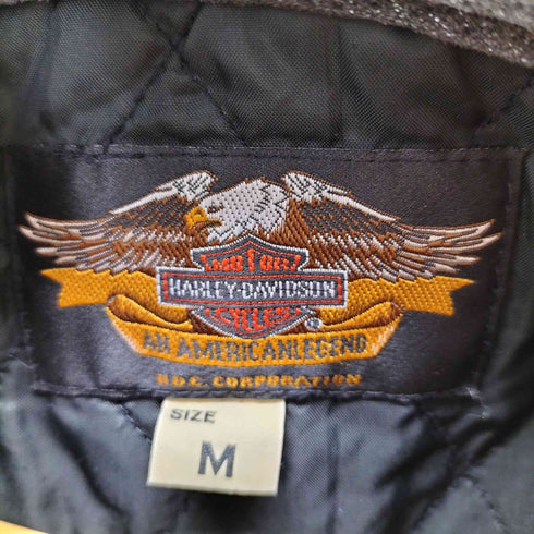 ハーレーダビッドソン HARLEY-DAVIDSON 90s 鷲 刺繍 ベルベットスカジャン メンズ import:M