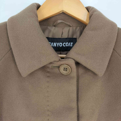 サンヨーコート SANYO COAT カシミヤ混 ウールステンカラーコート レディース JPN:9号