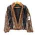 Real Fur&Silk 100% Reversible Quilting Blouson Mouton Jacket リアルファー 裏地 絹 シルク 100% リバーシブル キルティング ブルゾン ムートン ジャケット レディース import:M