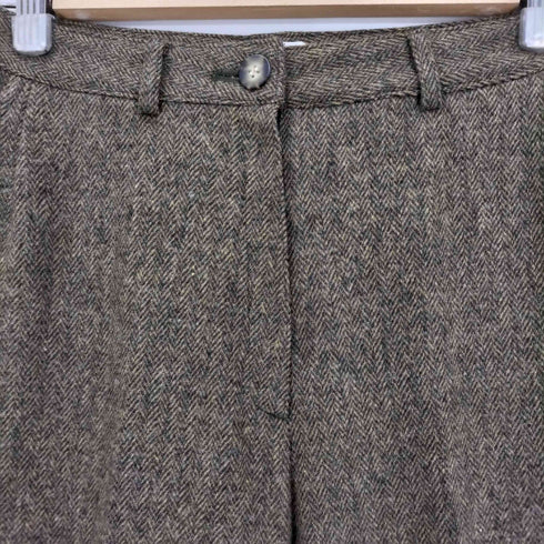 バレンシアガ BALENCIAGA OLD 日本製 ヘリンボーン ウール スラックスパンツ レディース import:L