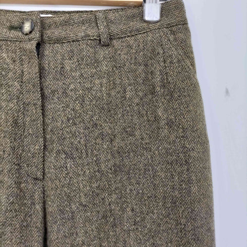 バレンシアガ BALENCIAGA OLD 日本製 ヘリンボーン ウール スラックスパンツ レディース import:L
