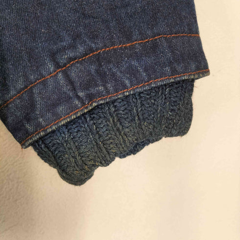 ANDY JOHNS ニット切替トグルボタンデニムコート レディース M