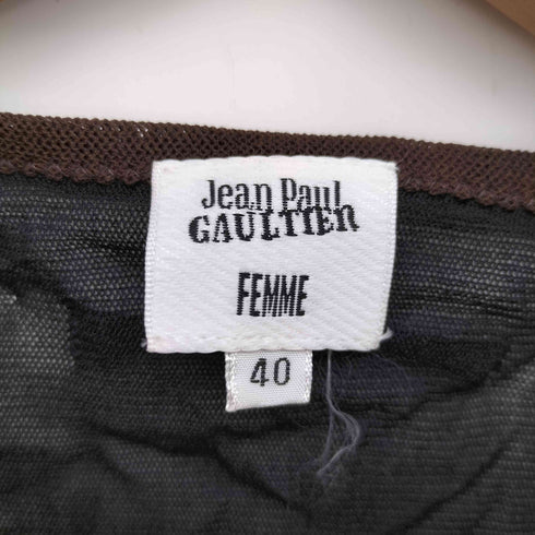 ジャンポールゴルチエフェム Jean Paul GAULTIER FEMME ビーズデザイン フリル パワーネット レディース FR:40