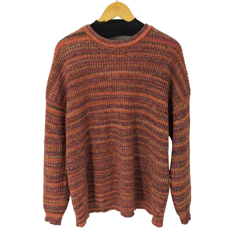 アンティカ antiqua 綿混メランジ編みニット メンズ FREE