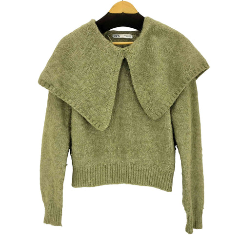 ザラ ZARA WIDE LAPEL KNIT SWEATER レディース import:M