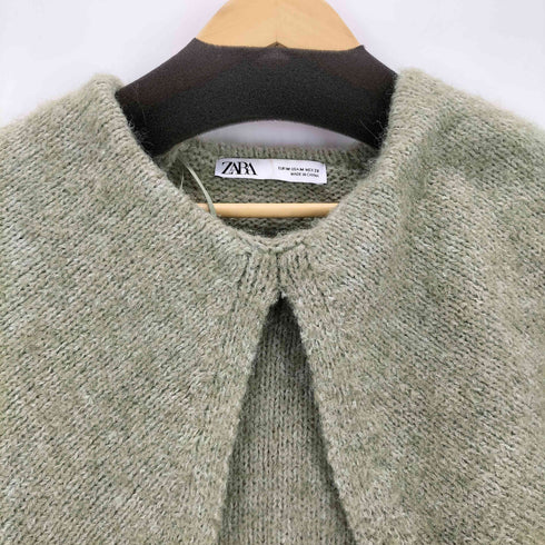 ザラ ZARA WIDE LAPEL KNIT SWEATER レディース import:M