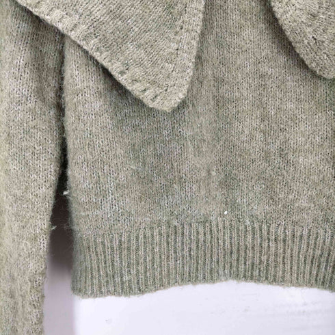 ザラ ZARA WIDE LAPEL KNIT SWEATER レディース import:M