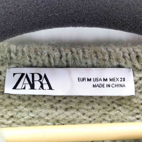 ザラ ZARA WIDE LAPEL KNIT SWEATER レディース import:M