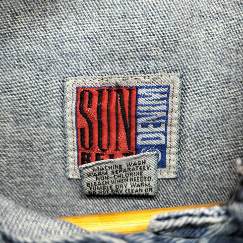 SUN BELT イラストデザインデニムジャケット レディース M