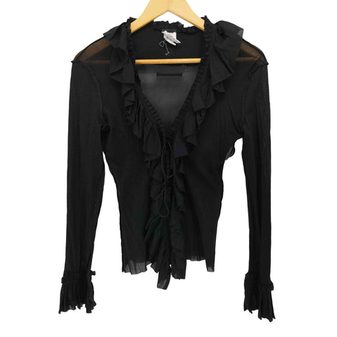 ジャンポールゴルチエフェム Jean Paul GAULTIER FEMME フリルデザイン ドローストリング パワーネット ボレロ レディース FR:40