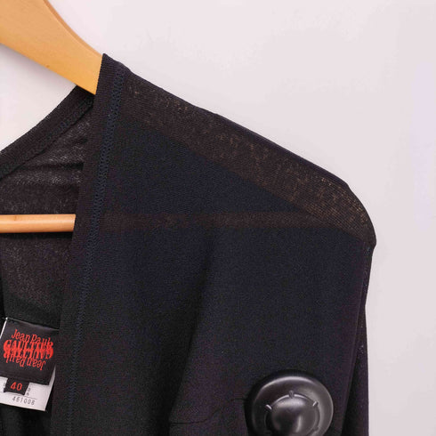 ジャンポールゴルチエ Jean Paul GAULTIER ドローストリング 変形 パワーネット カーディガン レディース FR:40